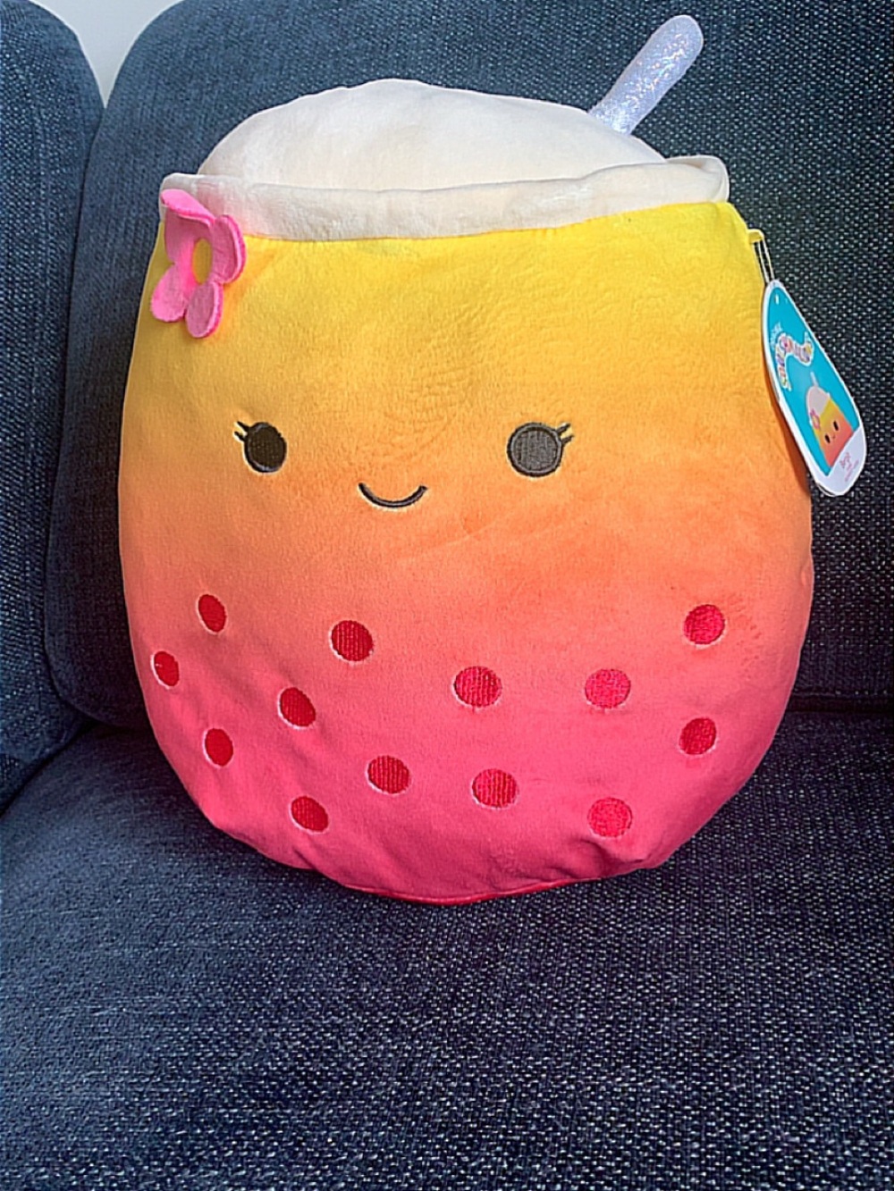 Squishmallows Bergit Boba Tea 16” Plush #968 NWT Pink Ombre